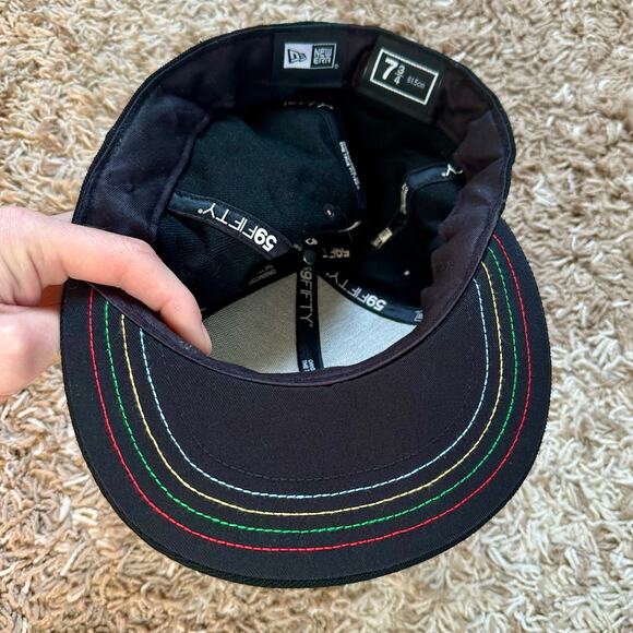 New Era X Yaxin 1990 Black Snapback Cap Wool Men’s Size 7 3/4 - Picture 2 of 8